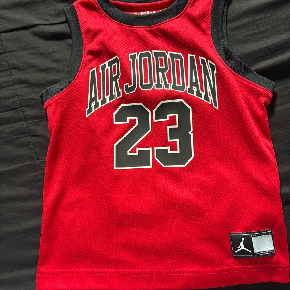Jordan Kids Red and Black Jersey Tank